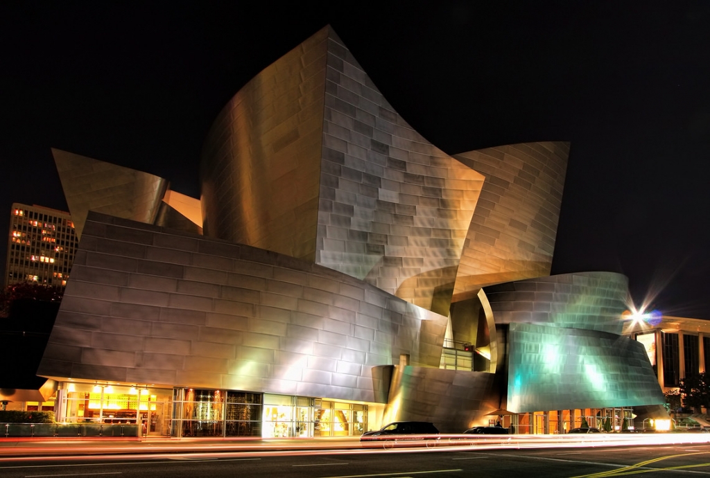 Walt Disney Concert Hall en el centro de Los Ángeles.