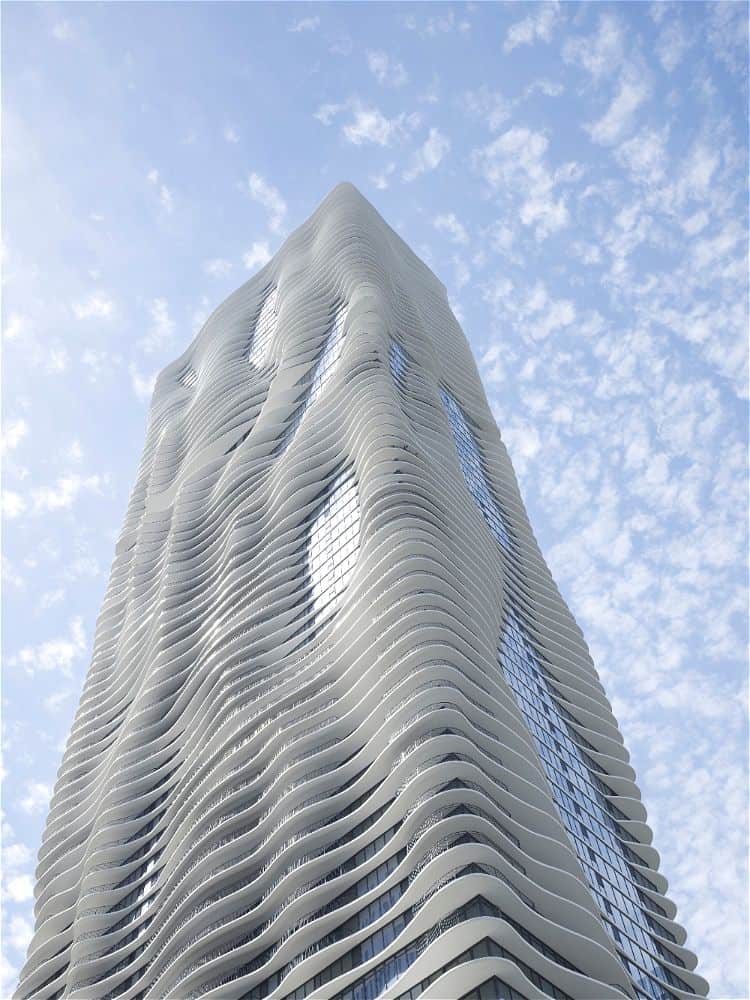 Aqua Tower, una escultura de agua en Chicago por Studio Gang